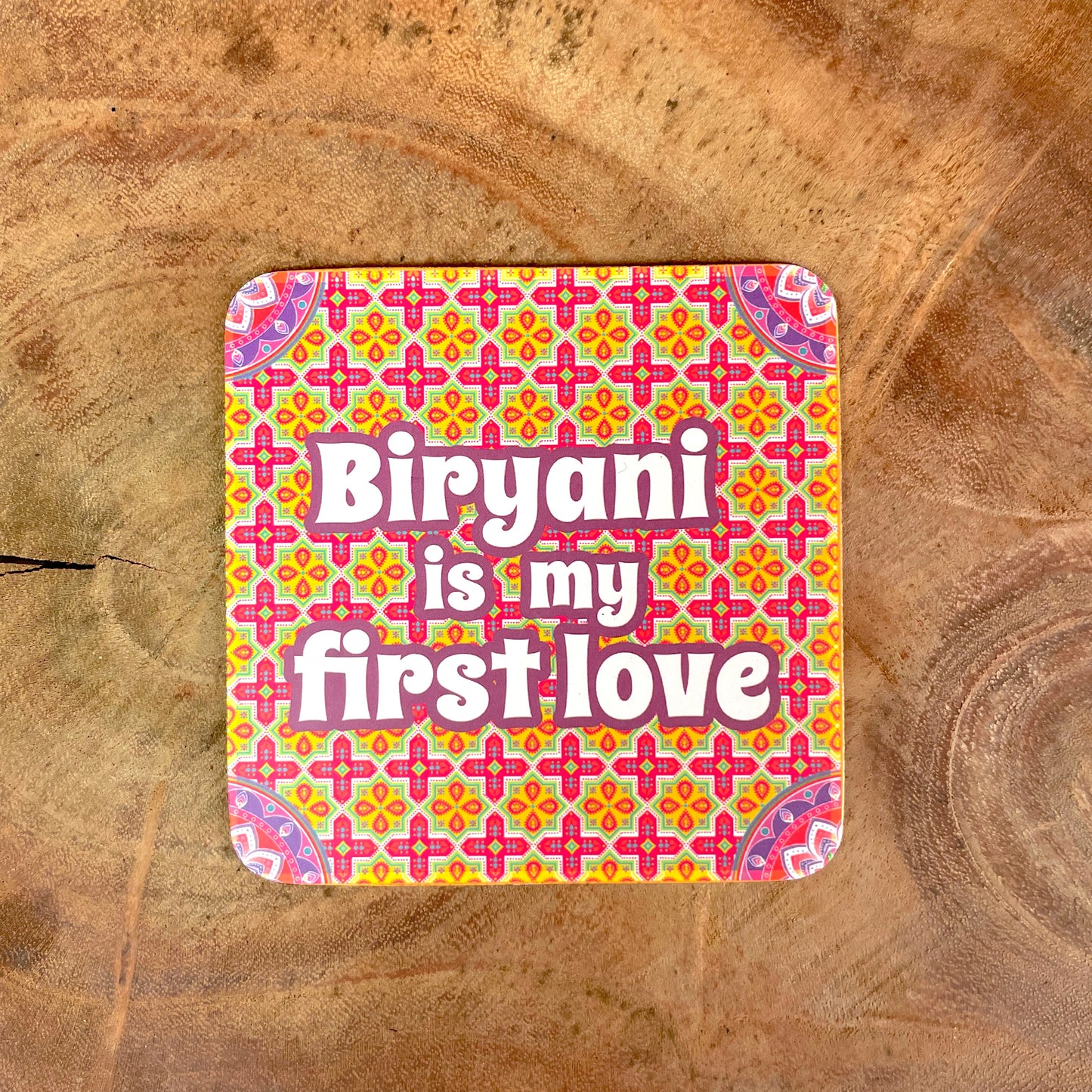 Pink biryani quote printed magnet