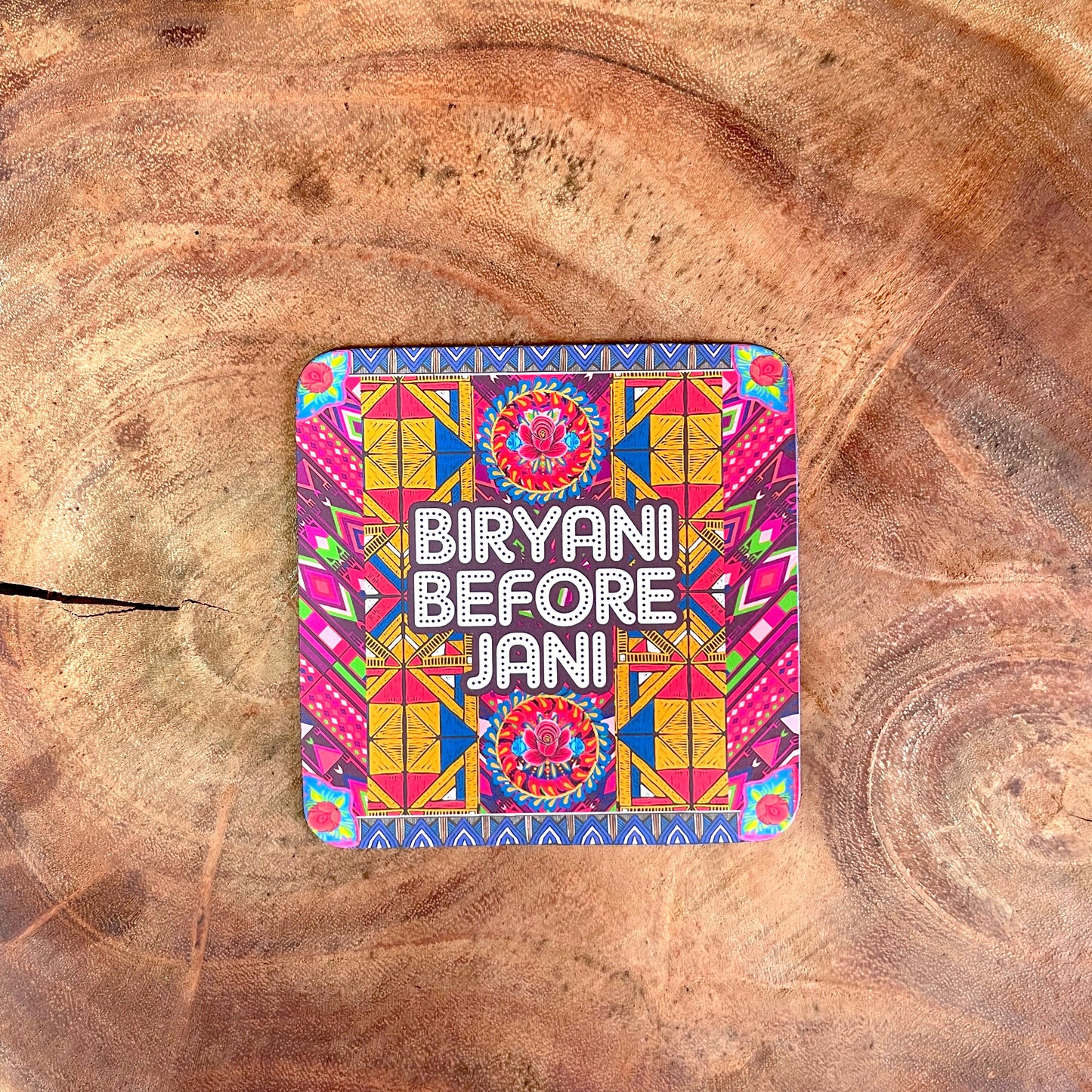 Blue biryani quote printed magnet