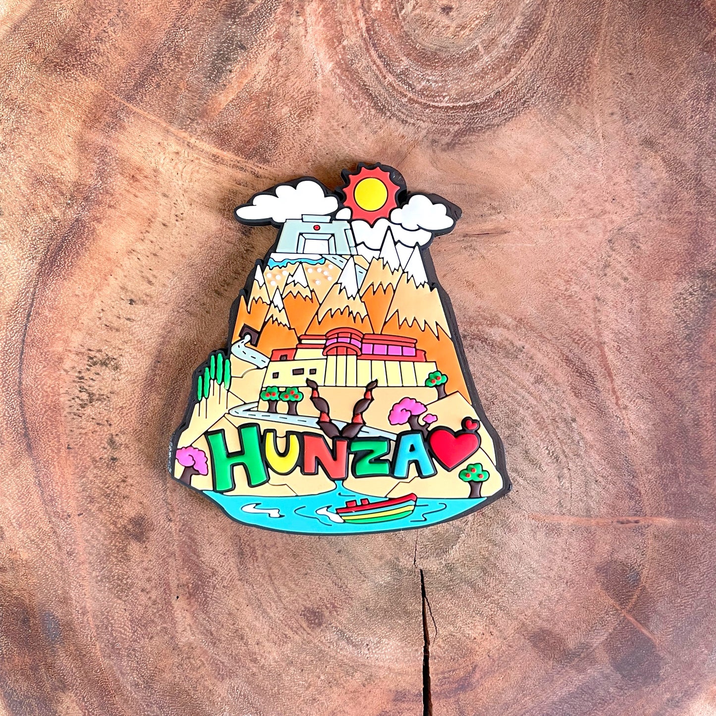 Hunza truck art rubber fridge magnet