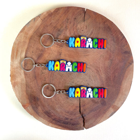 Karachi rubber keychain