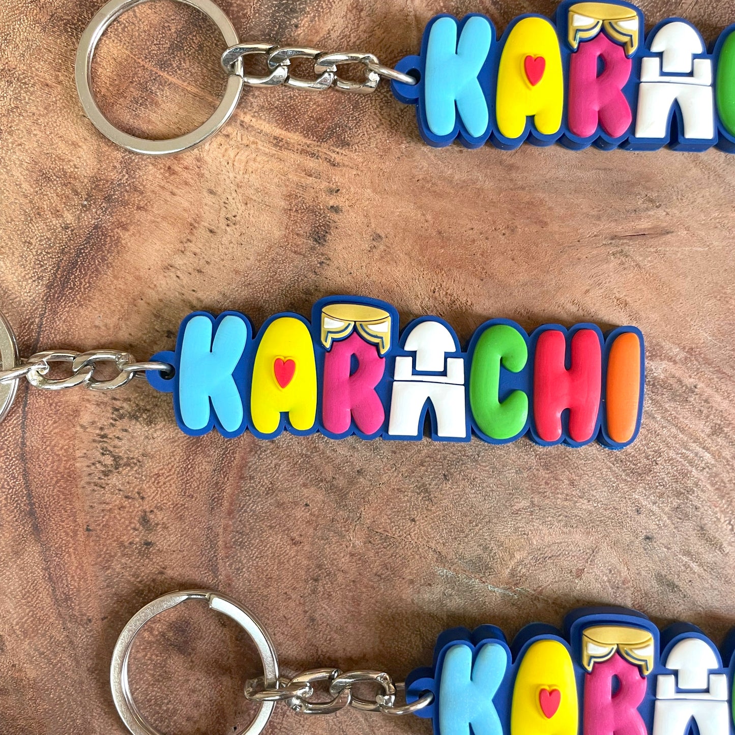 Karachi rubber keychain