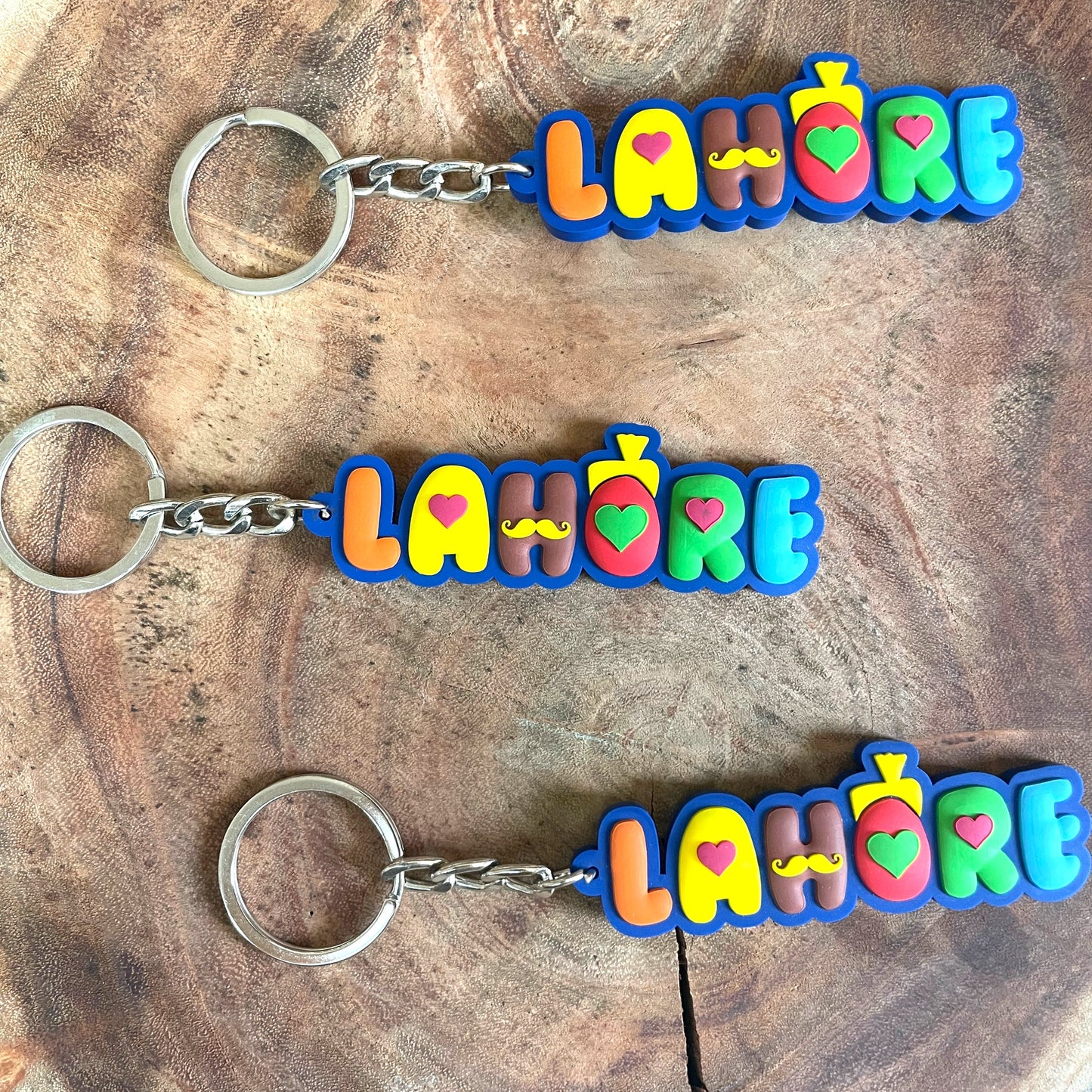 Lahore rubber keychain