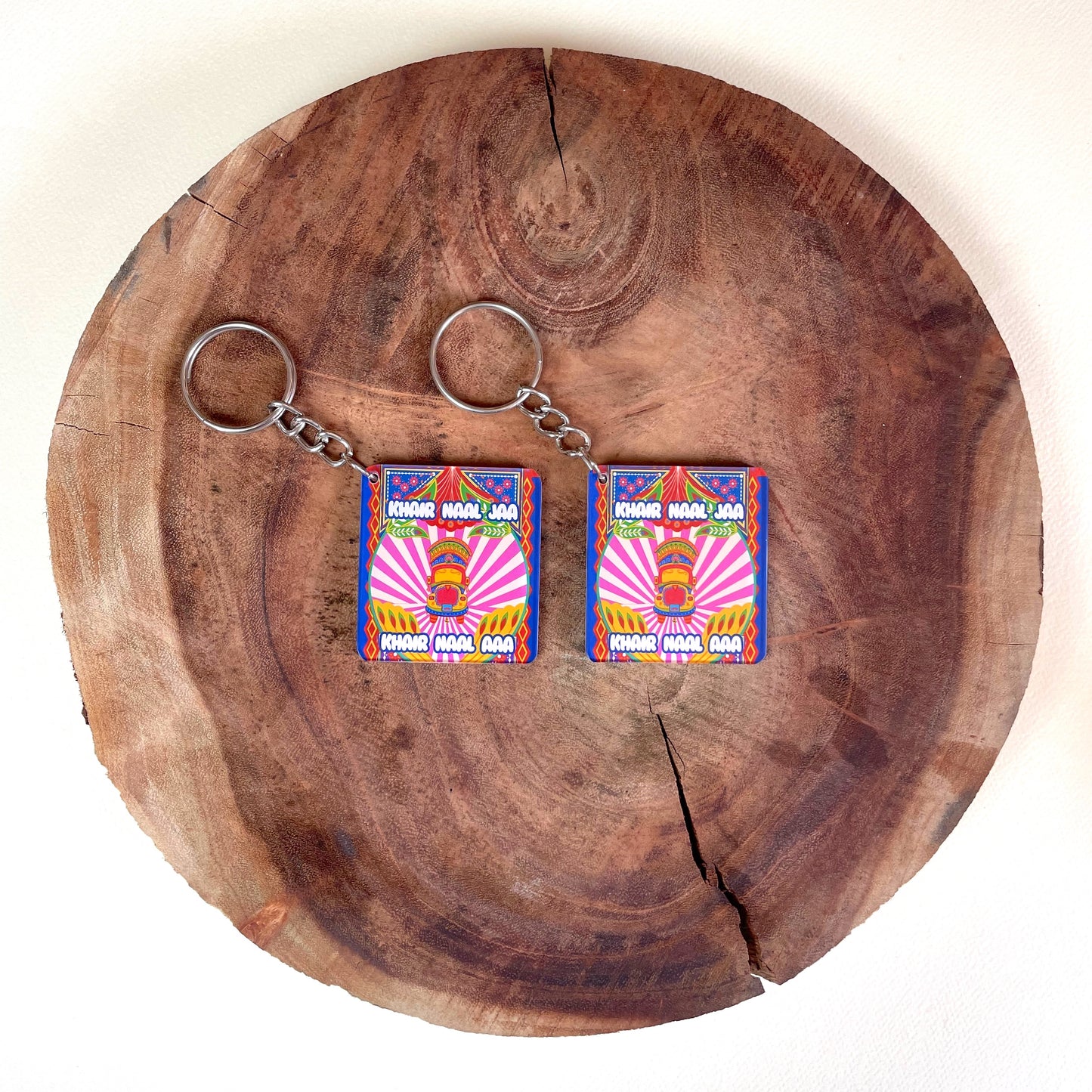 Khair naal printed keychain