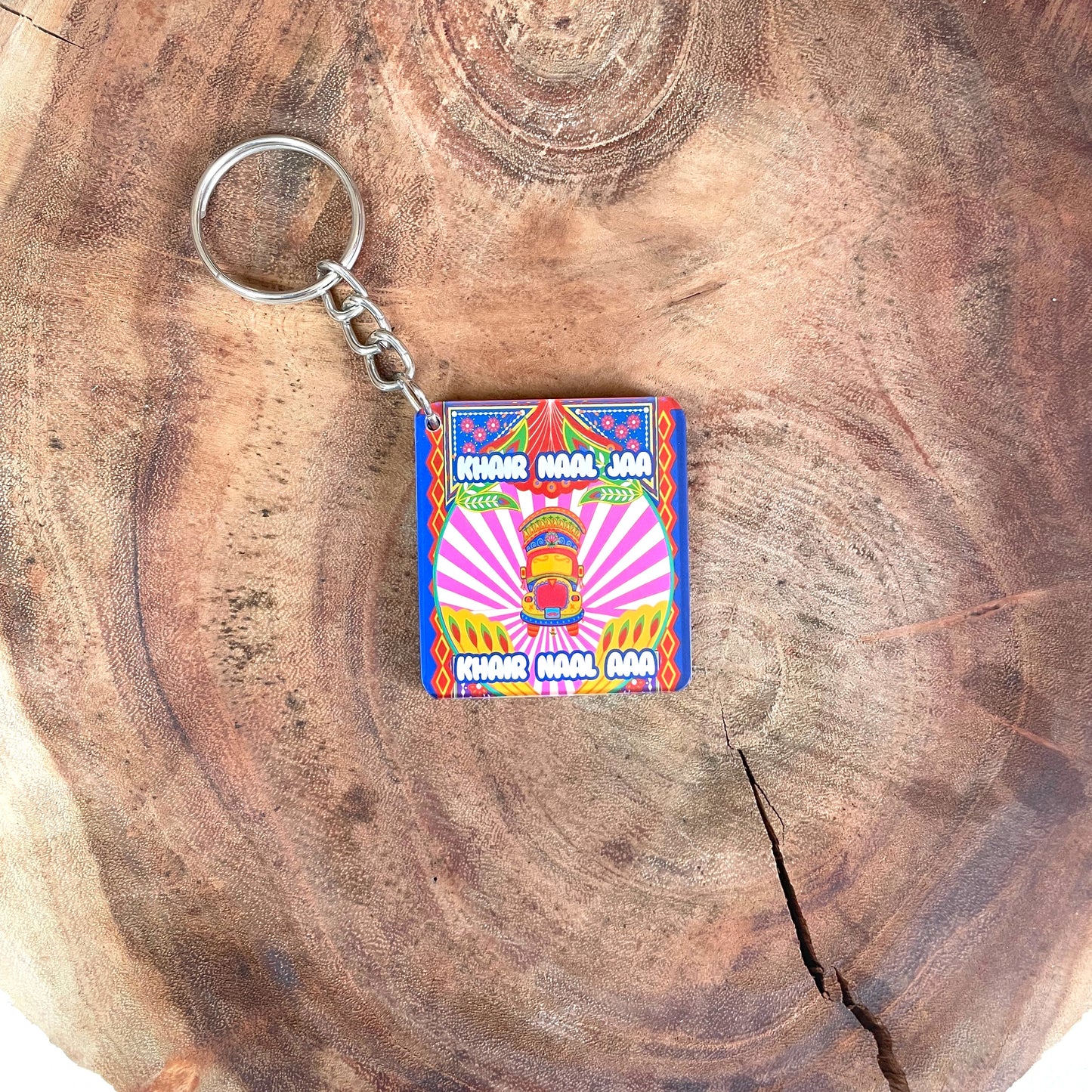 Khair naal printed keychain