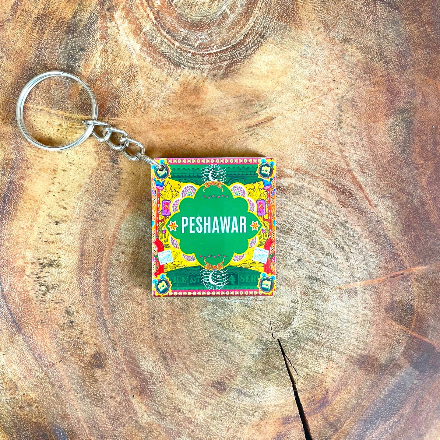 Peshawar printed keychain