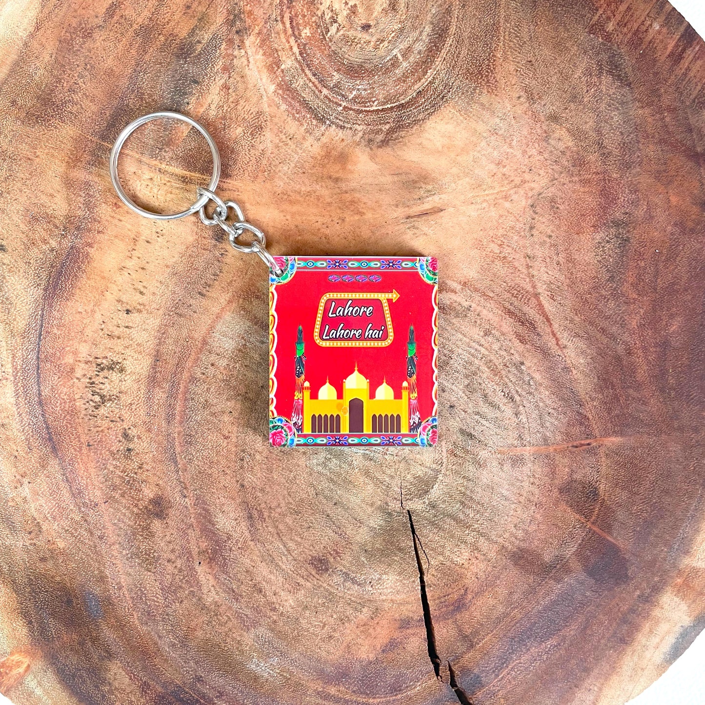 Lahore lahore hai printed keychain