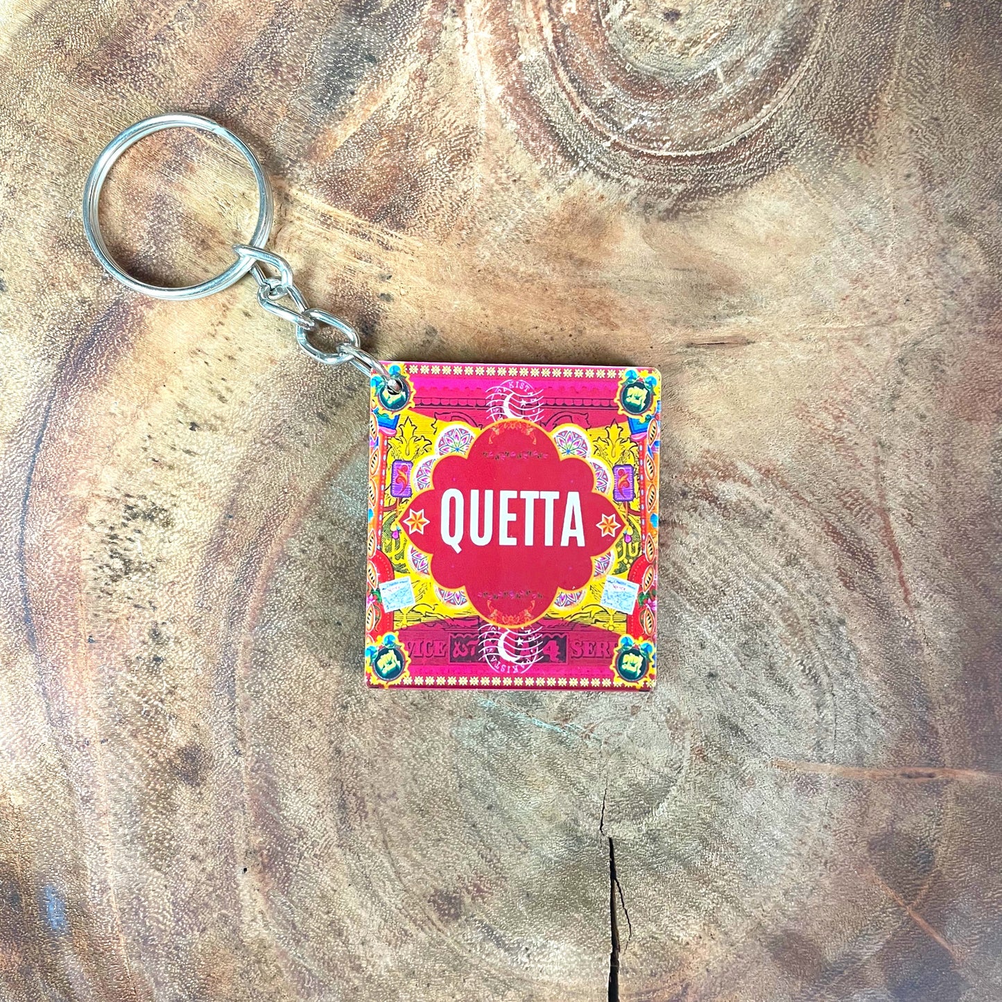 Quetta printed keychain