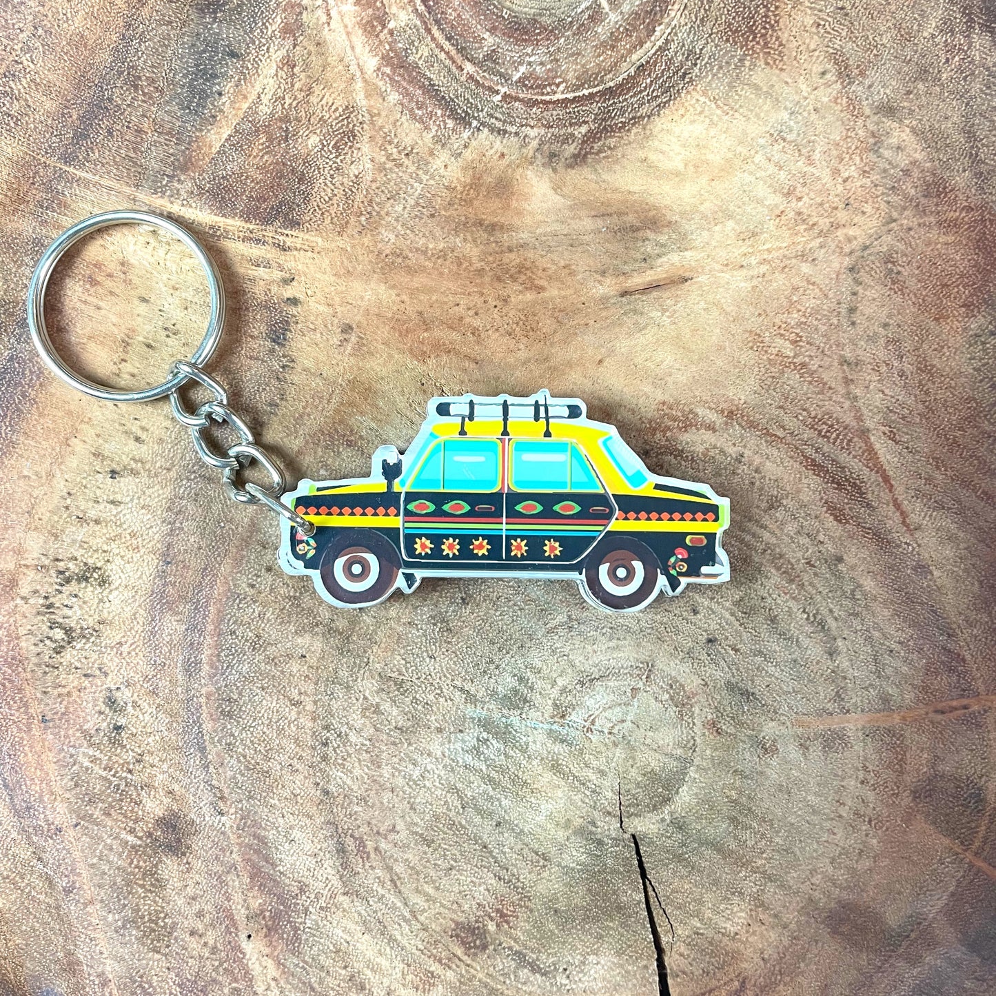 Taxi acrylic key chain