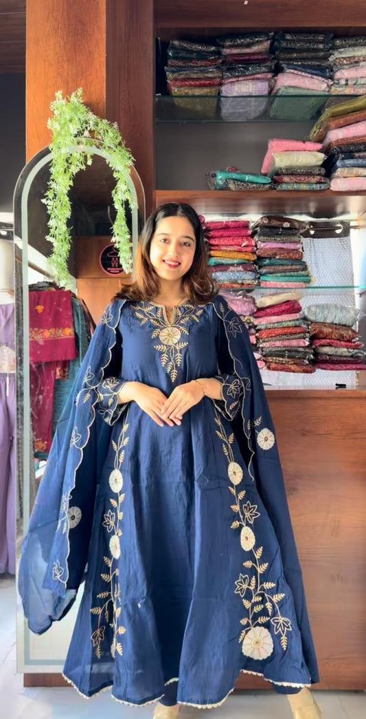 Mul Chanderi Zari Elegance